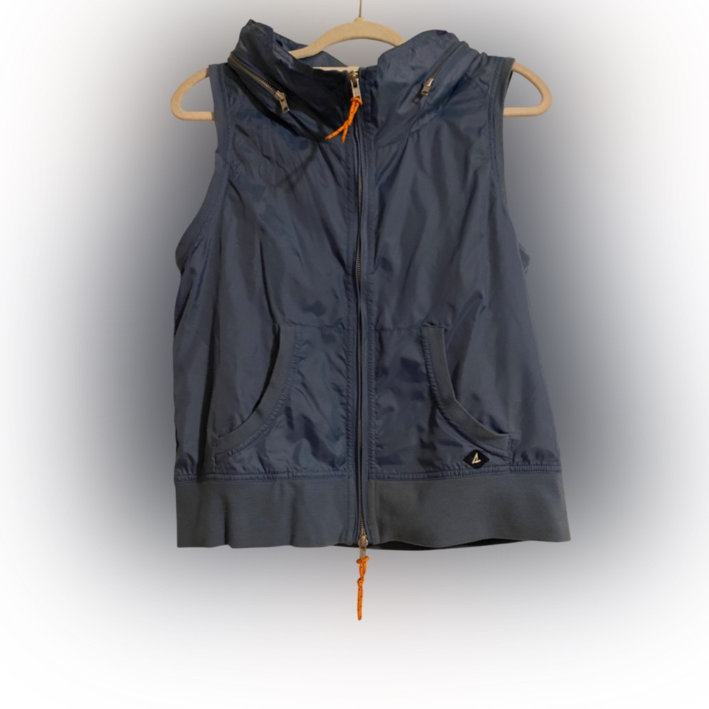 Sperry Hideaway Active Outdoor Hoodie Vest Blue Size Medium